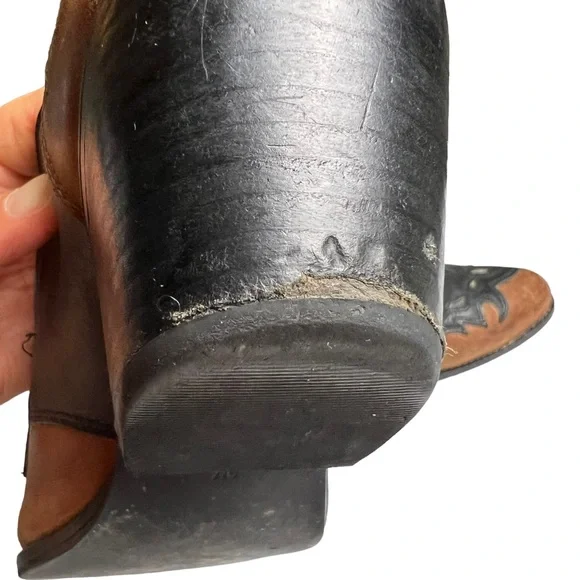 Jeffrey Campbell Colt Western Cowboy Ankle Boot Bootie Size 9 M Leather Black - Picture 9 of 14